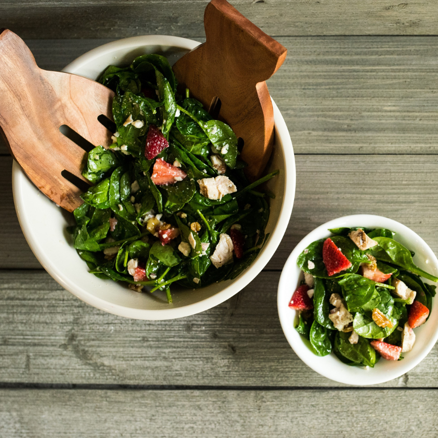 Strawberry Spinach Salad with Chicken