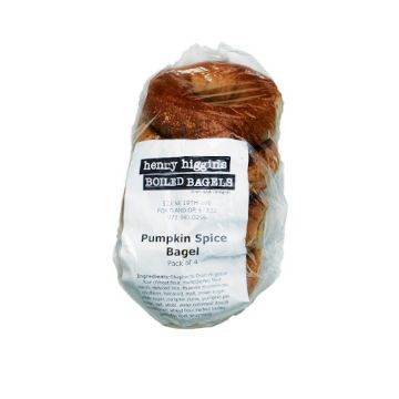 Image of Henry Higgins Boiled Bagels Pumpkin Bagels - 4 ct