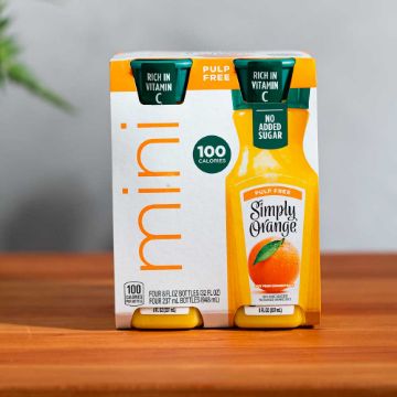 Simply Orange Pulp Free Mini Juice - 4 count