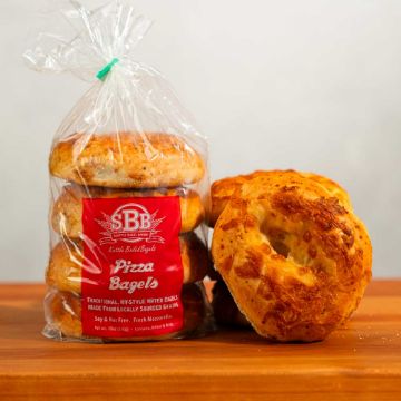 Seattle Bagel Bakery Pizza Bagels - 4 count