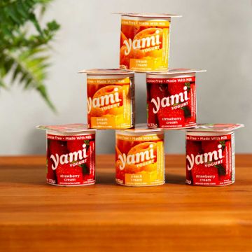 Yami Multi-Pack Strawberry/Peach Yogurt - 6 pk of 4 oz