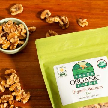 Braga Organic Raw Walnuts - 8 oz