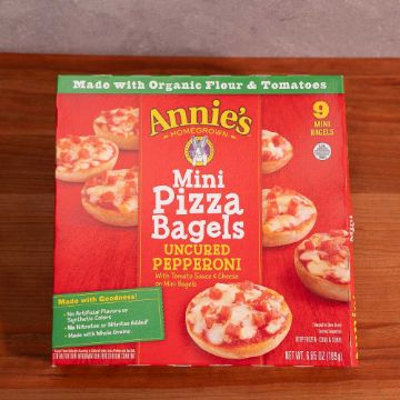 Annie's Uncured Pepperoni Mini Pizza Bagels - 9 count