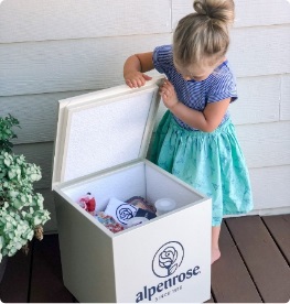 Porch box with products