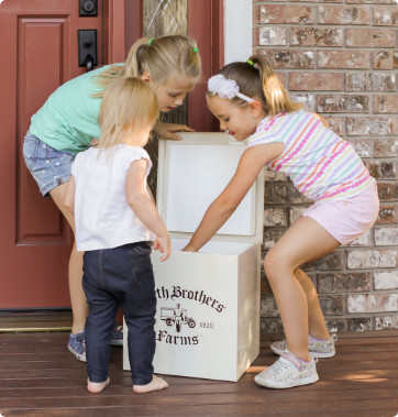 Girls with porch box