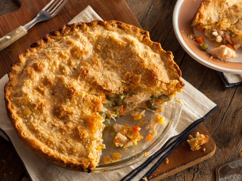 Leftover turkey pot pie