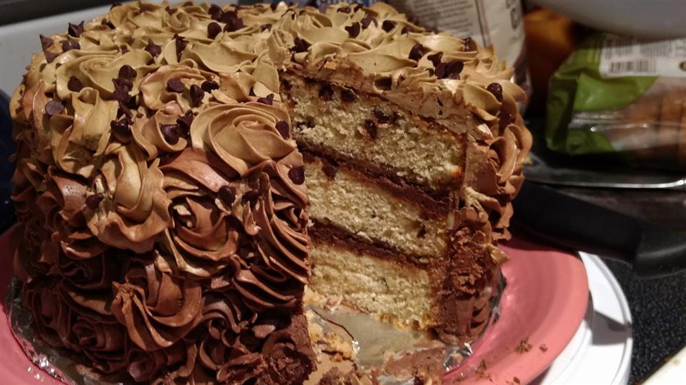 Gluten-free-chocolate-chip-mocha-cake